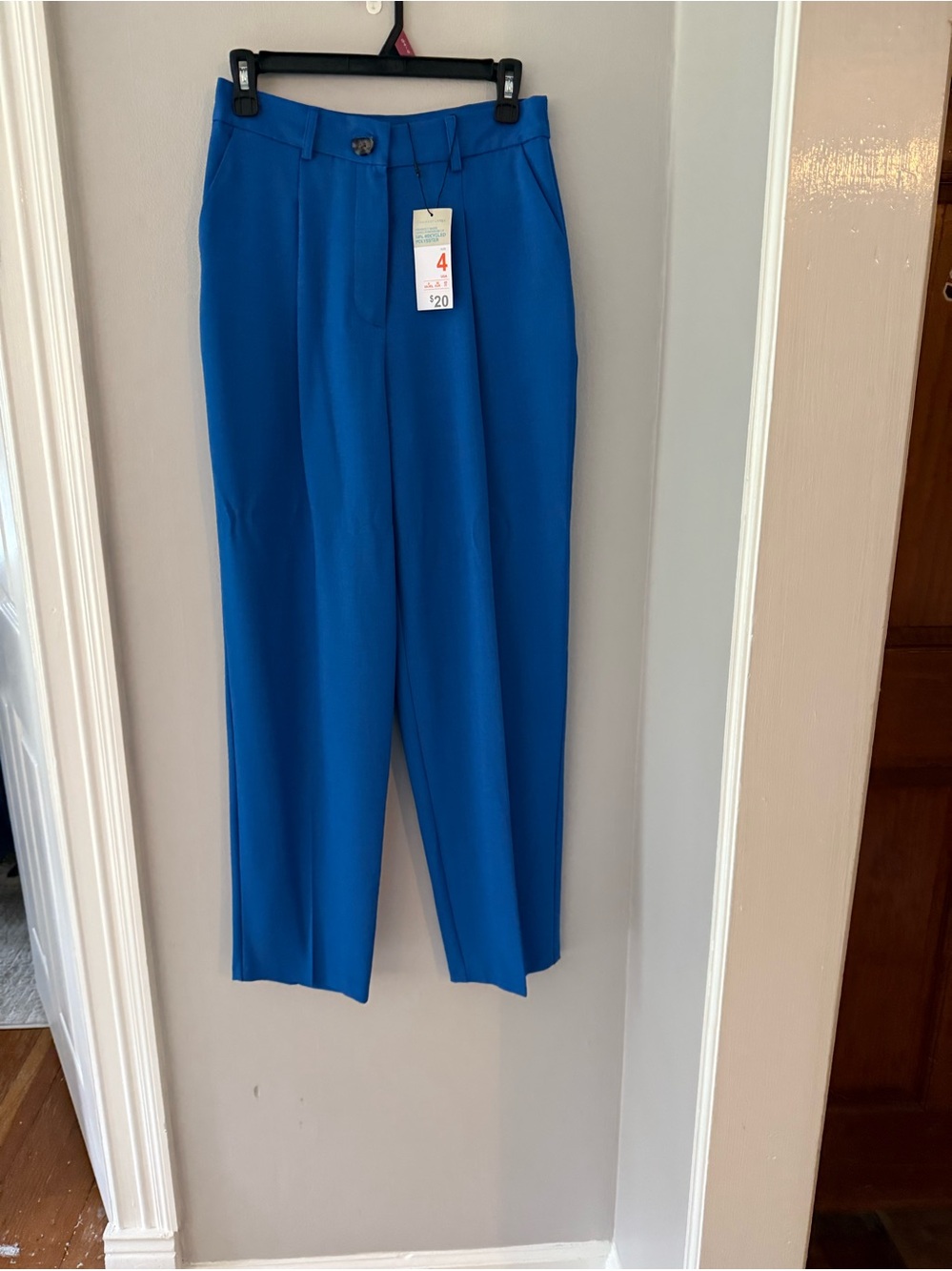 NWT A New Day Royal Blue High-Waisted Pleated Trousers - Size 4